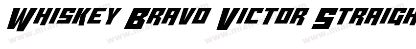 Whiskey Bravo Victor Straight Regul字体转换